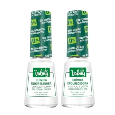 Immagine di Valmy, Smalto Rinforzante per Unghie Fragili, Indurente Senza Formaldeide, Trattamento Antibatterico e Sbiancante, Rende le Forti Sane, a Base di Aglio Limone, 14ml