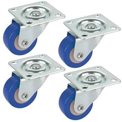 Immagine di Dörner + Helmer 450126 Set di 4 rotelle viti, 30 x 14 mm, in poliuretano, portata: 20 kg/rotolo, multicolore