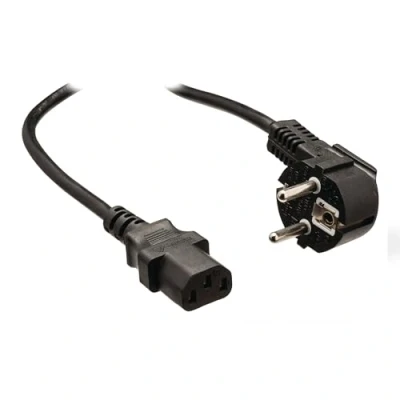 Immagine di TronicXL cavo di alimentazione corto per dispositivi freddi, 0,4 m, IEC 320 C13, connettore a freddo, collegamento I F CEE 7/4