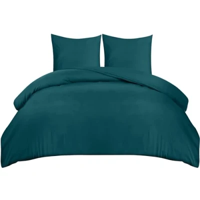 Immagine di Utopia Bedding Copripiumino Una Piazza e Mezza Microfibra 200x200cm + Federe 80x80cm (Verde Alzavola)