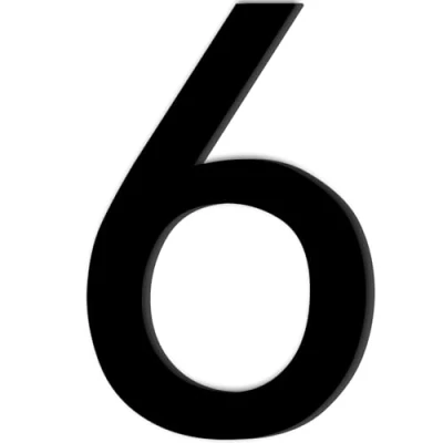 Immagine di Adesivo con Numero 6 di Colore Nero,Numero Civico,Numero Civico Segnale in Acrilico,Numero Casa Autoadesivo,Resistente alle Intemperie,per Esterni,Porta,Cassetta Delle Lettere(10 cm)