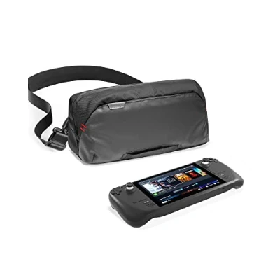 Immagine di tomtoc Custodia per Console Steam Deck/OLED/ROG Ally/ROG Ally X/Legion Go e Accessori, Borsa Leggera de Trasporto con Scomparti Protettivi la Console, Alloggia Adattatore AC, Dock, Regali Natale