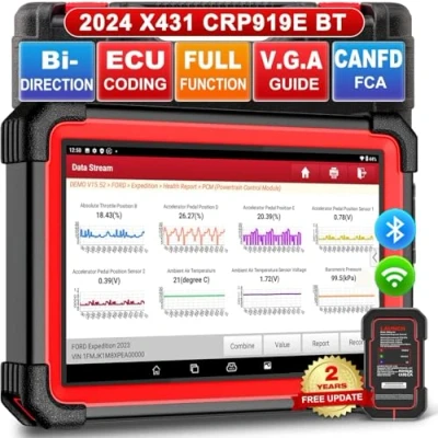 Immagine di LAUNCH CRP919EBT Bluetooth OBD2 Auto Diagnostica per Sistema Completo Diagnosi Professionale Bidirezionale 31+ Reset di Servizio, CANFD&amp;DOIP, FCA, Codifica ECU, 2 Anni Aggiornamento, OBD