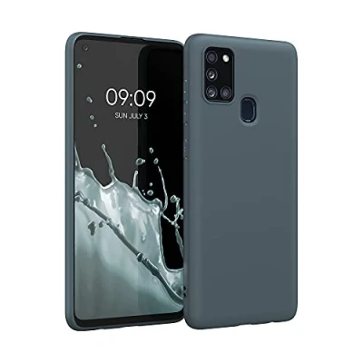 Immagine di kwmobile Custodia Compatibile con Samsung Galaxy A21s Cover Back Case per Smartphone in Silicone TPU Protezione Gommata ardesia scuro