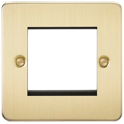 Immagine di KNIGHTSBRIDGE FP2GBB piatto 2G Modulare frontalino Ottone spazzolato