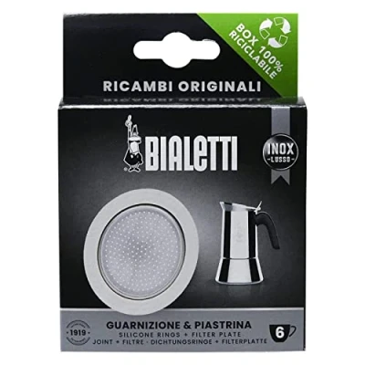Immagine di Bialetti Ricambi, Include 1 Guarnizione e Piastrina, Compatibili con Venus, Kitty, Musa Class (6 Tazze)