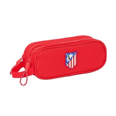 Immagine di Safta ATLETICO DE Madrid astuccio doppio bambino, per bambini, ideale bambini in età scolastica, comodo e versatile, qualità resistenza, 21 x 6 8 cm, colore rosso, Estándar,