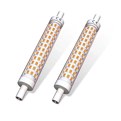Immagine di DoRight Lampadina R7S 118mm a LED, 15W LED Lineare J118 Equivalente 150W Lampada Alogena, Bianco Calda 3000K, Slim Doppio Effetto Lineare, Non Dimmerabile, 2 Pezzi