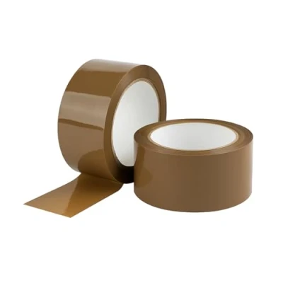 Immagine di VIRSUS 6 Rotoli di nastro adesivo per pacchi, misura 50x66 mt, Srotolamento silenzioso, da imballaggio colore AVANA