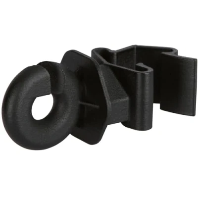Immagine di Agrarzone 25 isolatori ad anelli per pali a T, colore nero, robusti isolanti recinzioni di vimini, ideale isolante fili, corda, filo