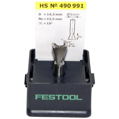 Immagine di Festool Fresa per giunzioni a coda di rondine HS S8 D13,8/13,5/15