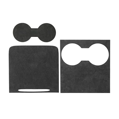 Immagine di Alfanxi Kit di copertura per console centrale, accessori centrale in alcantara Italia Tesla Model 3/Model Y (nero)