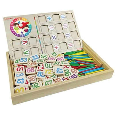 Immagine di Lexibook EDU200 Lancette dell&#039;orologio Bio Toys Scatola multiattività Matematica, Giocattolo educativo prescolare per Il Primo risveglio, Colore Mehrfarbig,