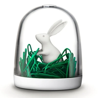 Immagine di Qualy QL10130 Contenitore per graffette, Motivo Bunny in The Field