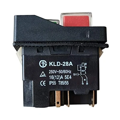 Immagine di Interruttore elettromagnetico KLD 28A Interruttori A pulsante impermeabili per macchine utensili industriali Ac 250V 16 (12) IP55