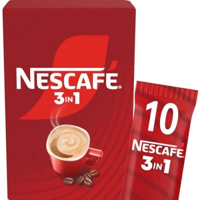 Immagine di Pacchetti di caffè istantaneo con crema e zucchero Nescafé 3In1 10 pezzi Totalmente Peso 165 grammi