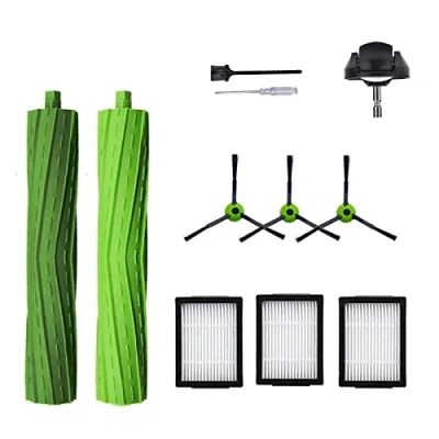Immagine di Accessori di ricambio per aspirapolvere iRobot Roomba i7 j7 i6 i8 i3 i4 i1 e5 e6 I serie e include 1 spazzola a setola, ruota anteriore 3 filtri laterale