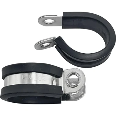 Immagine di Lumonic 10x fascette per tubi da 20mm con inserto in gomma acciaio inox V2A I cavi avvitare fascetta 20mm,
