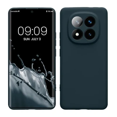 Immagine di kwmobile Custodia Compatibile con Xiaomi Redmi Note 14 Pro+ 5G / Pro Plus Cover Back Case per Smartphone in Silicone TPU Protezione Gommata ardesia scuro