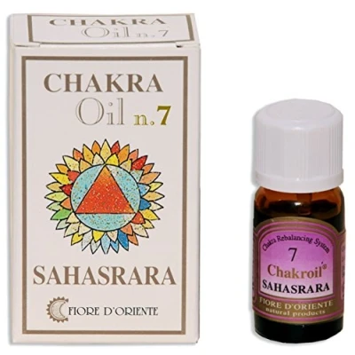 Immagine di Fiore D &#039;oriente 7 Chakra Sahasrara Oli Essenziali, 10 ml, colore: bianco