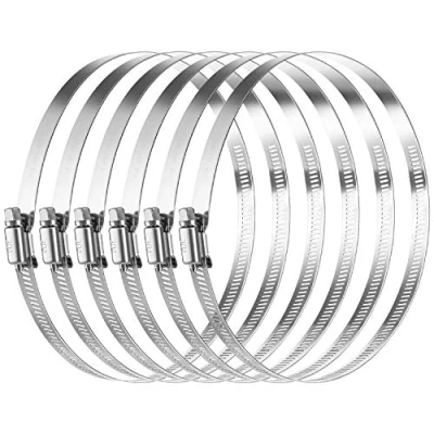 Immagine di MIAHART Fascette Stringitubo 141 165mm Acciaio inossidabile 304 Regolabile Tubo Morsetto Worm Clip per tubi, 6 pz