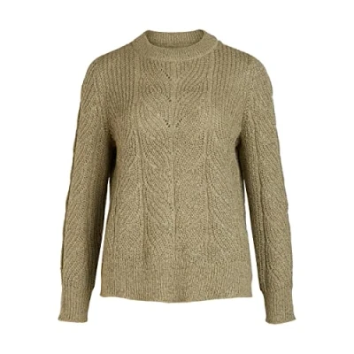 Immagine di Object Objnova Stella L/S Knit Pullover Noos Maglione, Sage/Dettaglio: Melange, M Donna