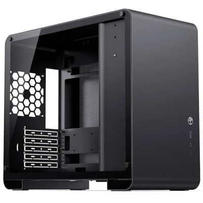 Immagine di Jonsbo U4 Mini Micro ATX Gehäuse, Tempered Glass schwarz Tower Contenitore, PC Case da gioco,