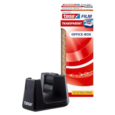 Immagine di 4X Nastro Adesivo tesafilm Trasparente, 33m x 19mm + tesa Dispenser da scrivania SMART, Neor