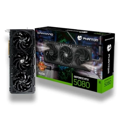 Immagine di Gainward Scheda grafica NVIDIA RTX 5080 Phantom GS 1 16 GB RAM GDDR7 PCIe x16 HDMI ® 2.1, DisplayPort 2.1 G Sync , Con overclocking