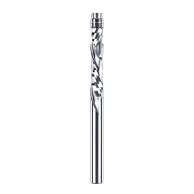 Immagine di SpeTool Up&amp;Down Fresa a Copiare 8 mm di Diametro dell&#039;Attacco Compressione Spirale per Rifilare in Metallo Duro Scanalata 40 Lunghezza Taglio Legno con Doppio Cuscinetto