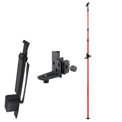 Immagine di Firecore Telescopica estensibile a soffitto 4m, asta di supporto con staffa montaggio 1/4 regolabile e girevole per livella laser（ FLP400A）