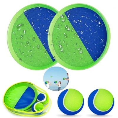 Immagine di Set di Palla per Bambini,Cattura Racchette Palline Set,Gioco da Spiaggia Impermeabile,Gioco Lancio e Presa,Divertimento Famiglie,Adatto a Bambini Bambine 3,4,5,6,7,8,9,12 Anni
