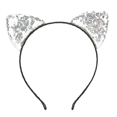Immagine di Fasce con Paillettes Orecchie di Gatto, per Glitter Cerchi in Metallo Capelli Donne Ragazze Vita Quotidiana e Articoli Feste(01)
