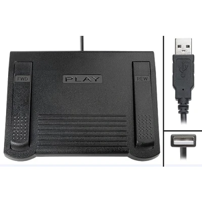 Immagine di Pedale di trascrizione USB per l&#039;utilizzo con Express Scribe Windows o Mac Transcription Software