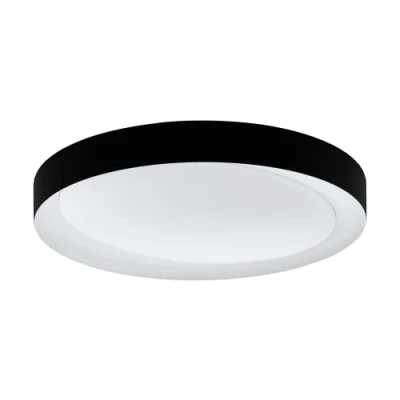 Immagine di EGLO Led lampada da soffitto Laurito, con telecomando, colore della luce regolabile, dimmerabile, soggiorno a in nero e bianco