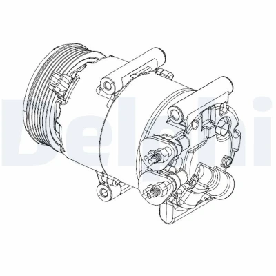 Immagine di DELPHI CS20324 compressore Aria Condizionata VS16 PAG 46 con olio FORD: FIESTA 6, 6 Van