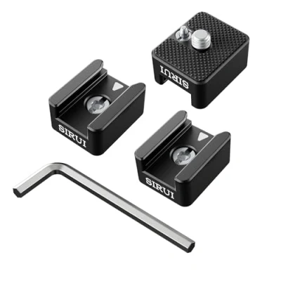 Immagine di SIRUI Adattatore per Montaggio su Slitta Fredda Fotocamera con Filettatura 1/4&quot; 20 Gabbia Fotocamera, Flash, Luce LED, Monitor e Microfono, AM CSA 3, Confezione da 3