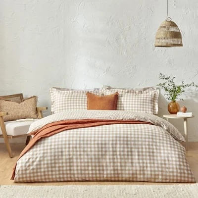 Immagine di Yard Barton Set copripiumino a quadri, 100% cotone