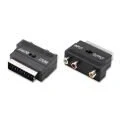 Immagine di Adattatore spina scart 3 prese rca on commutatore in/out