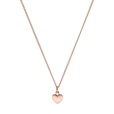 Immagine di Purelei® Collana Heart Charm, da donna in acciaio inossidabile, resistente all&#039;acqua con ciondolo a cuore, Lunghezza regolabile 50 55 cm, Regalo per (Oro rosa)