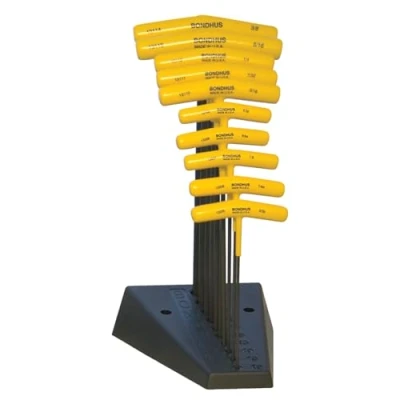 Immagine di Bondhus 13190 Set di 10 chiavi a bussola con impugnatura esagonale T supporto, misure 3/82 3/8&quot;