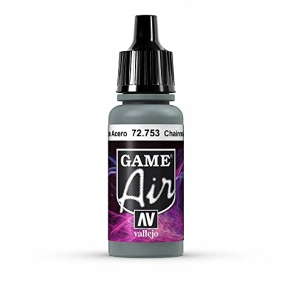 Immagine di Vallejo 72753 Colore Acrilico Opaco All&#039;acqua, Per Aerografia, Grigio (Chainmail Silver), 17 ml, 1 Pezzo