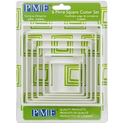 Immagine di PME PNS4 Tagliapasta e Tagliabiscotti Quadrato, Bianco, 6 unità