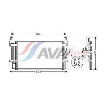 Immagine di PRASCO HY5092D Condensatore con essiccatore 13,0 8,5 Alluminio 560