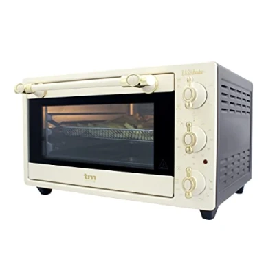 Immagine di TM Electron EASYBAKE TMPHO020REB Mini forno design retrò con funzione friggitrice senza olio, 20 litri, temperatura regolabile da 80 C a 250 C, 5 funzioni, include 4 accessori.