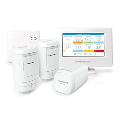 Immagine di Honeywell Home THR99C3013 Evohome Termostato Wi Fi Smart con Modulo Relè, Controllo della Caldaia e 3 Teste Termostatiche Wireless