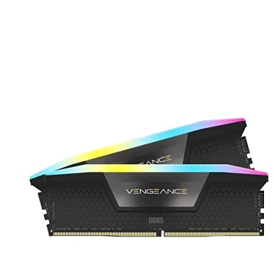 Immagine di CORSAIR VENGEANCE RGB DDR5 RAM 32GB (2x16GB) 7000MHz CL34 Intel XMP Compatibile iCUE Memoria per Computer Nero (CMH32GX5M2X7000C34)