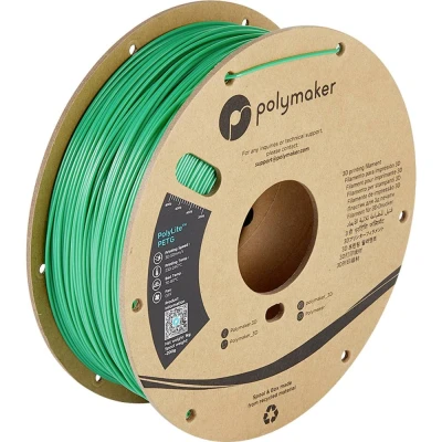 Immagine di Polymaker PB01005 PolyLite Filamento per stampante 3D PETG resistente al calore, Elevata resistenza alla trazione 1.75 mm 1000 g Verde 1 pz.
