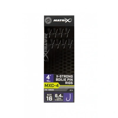 Immagine di Matrix MXC 4 X Strong Boilie Pin 4&quot; (10cm) Barbless (8pcs) Size 16 Terminali per pesce bianco