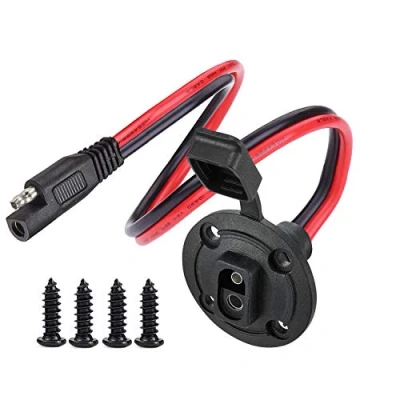 Immagine di DONJON presa SAE resistente alle intemperie solare,presa di alimentazione SAE,10AWG Power Cavo Prolunga per Autoveicoli,SAE montaggio a pannello solare,per Caricabatterie del Generatore Solare